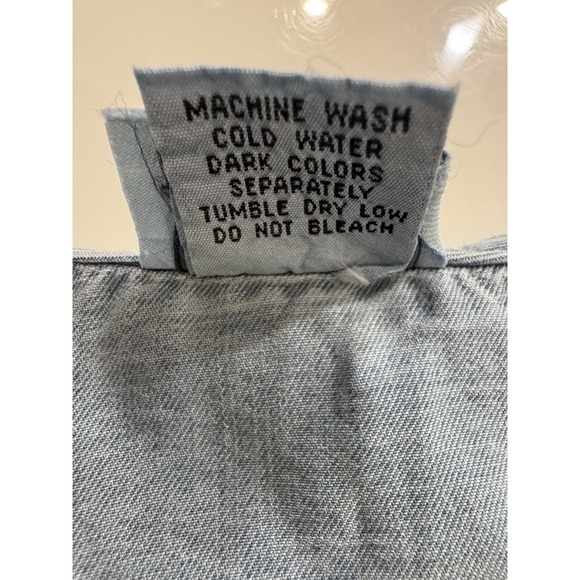 Denim maxi dress sleeveless button slip size medium Boho‎ cottage Toofan Tencel - Picture 7 of 8